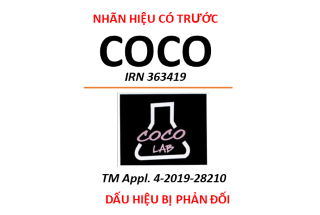 Đơn đăng ký nhãn hiệu “COCO LAB, hình” bị từ chối